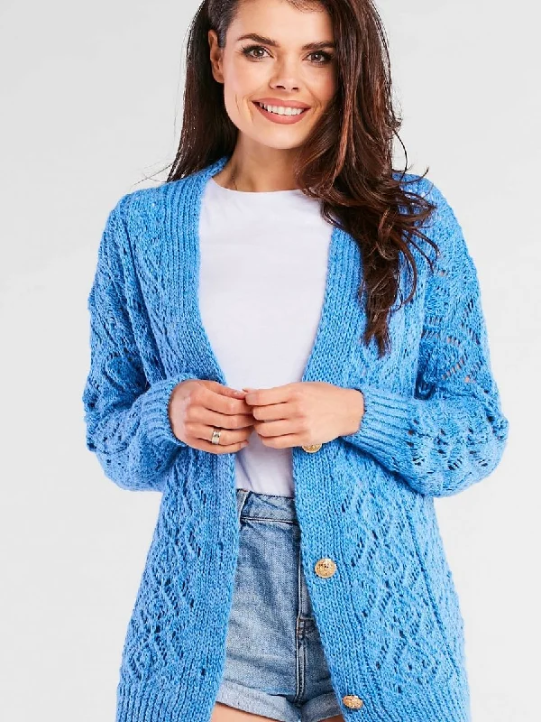 Cardigan awama Solid Color Striped Floral Print