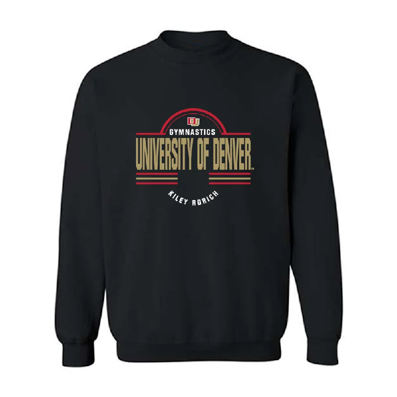 DU - NCAA Women's Gymnastics : Kiley Rorich - Classic Fashion Shersey Crewneck Sweatshirt Cotton Hoodie Fleece Lining Warmth DU - NCAA Women's Gymnastics : Kiley Rorich - Classic Fashion Shersey Crewneck Sweatshirt Cotton Hoodie Fleece Lining Warmth