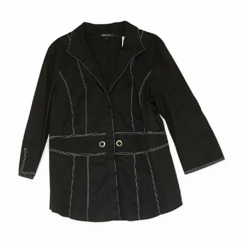 Black Solid Blazer Women's High-End Blazer