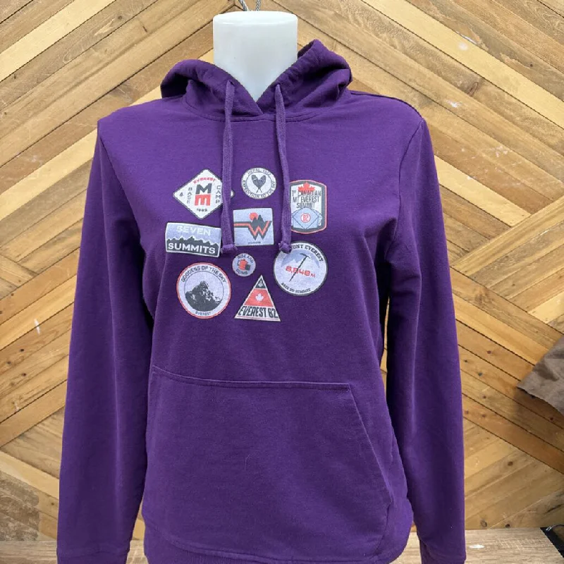 WOODS - Women's Hoodie - MSRP $70: Purple-women-LG Hoodie with Typography Text Message WOODS - Women's Hoodie - MSRP $70: Purple-women-LG Hoodie with Typography Text Message