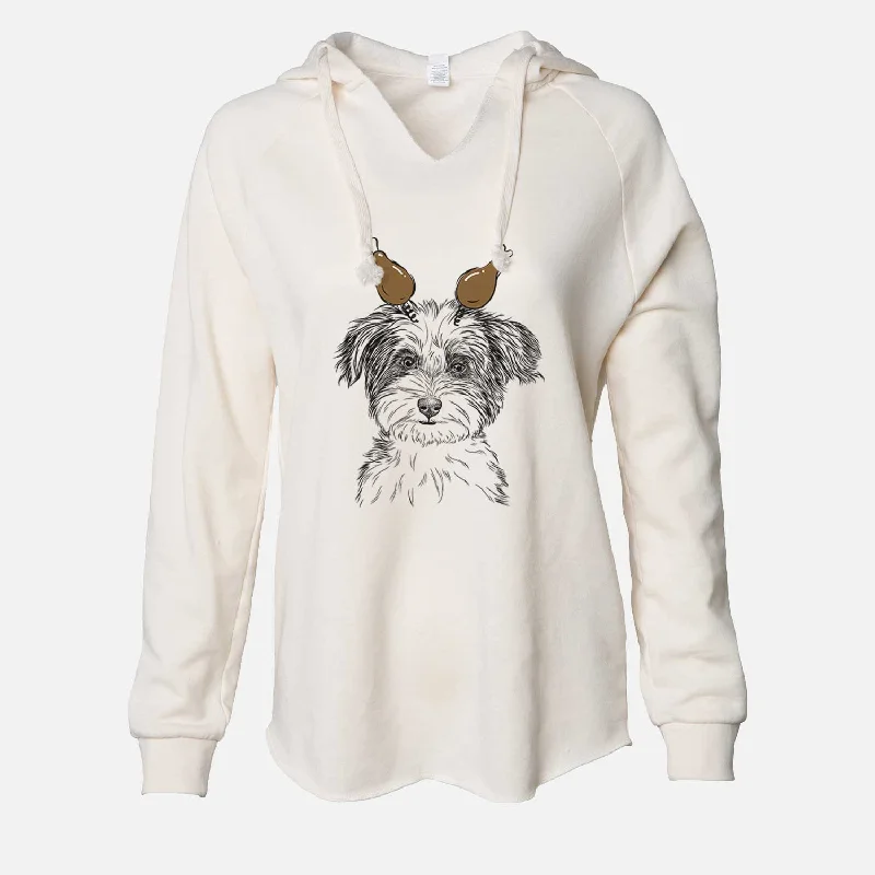 Thanksgiving Teddy the Havanese - Cali Wave Hooded Sweatshirt Hoodie with Drawcord Adjustable Secure Thanksgiving Teddy the Havanese - Cali Wave Hooded Sweatshirt Hoodie with Drawcord Adjustable Secure