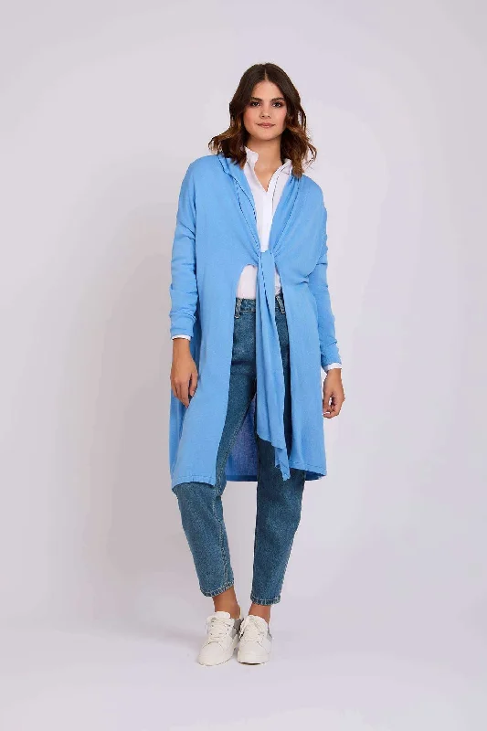 Women Regular Fit Cardigan - Blue Depths Elegant Classic Vintage