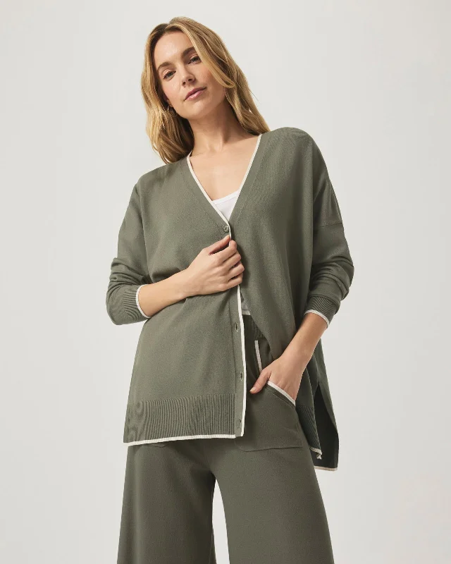Veronica Trim Tunic Cardigan Stretchy Elastic Breathable
