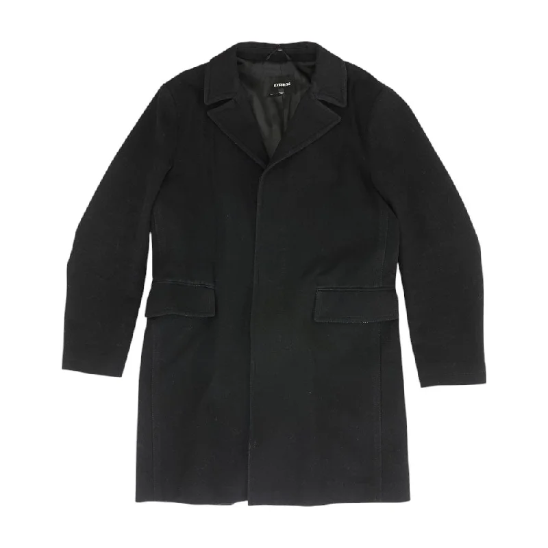 Black Solid Coat Jersey Tulle Batik