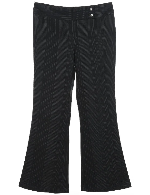 Pinstripes Black Trousers - W32 L29 Trousers Favorite Customer
