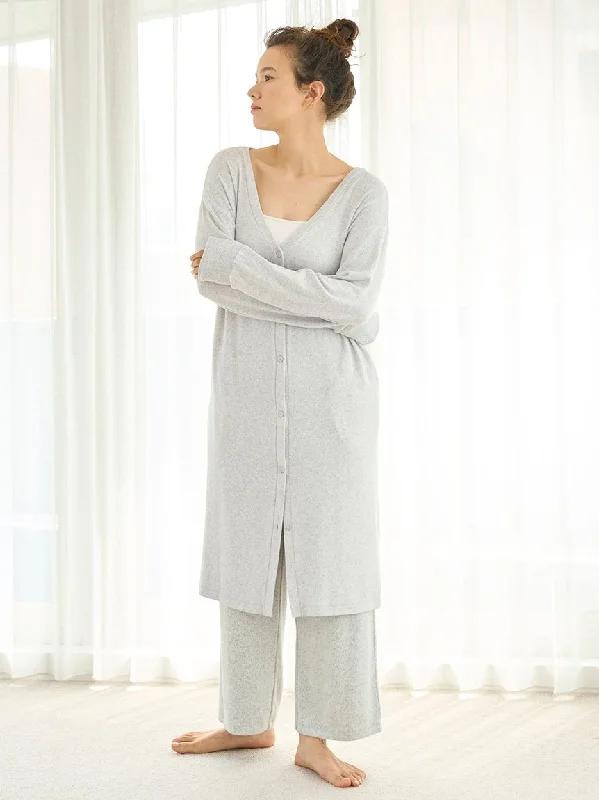 Snow Long Cardigan Machine Wash Dry Clean Hand Wash