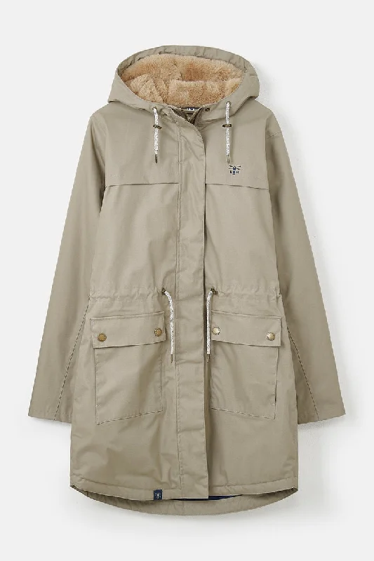 Lighthouse Isobel Waterproof Coat Mocha Herringbone Houndstooth Plaid