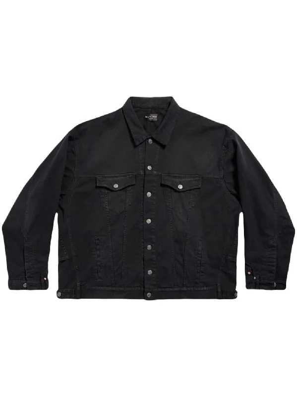 Balenciaga Coats Black Bolero Crop Top Camisole