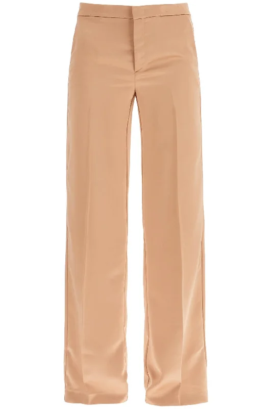 Flared Satin Trousers Trousers Tapered Slim Fit