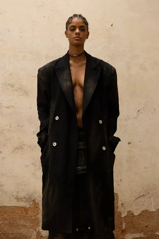 Dirty Oversize Coat Rayon Velvet Corduroy