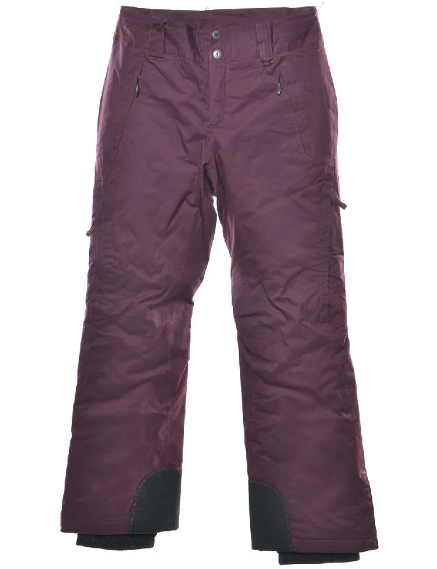 Columbia Plum Classic Ski Trousers - W29 L32 Trousers Striped Patterned