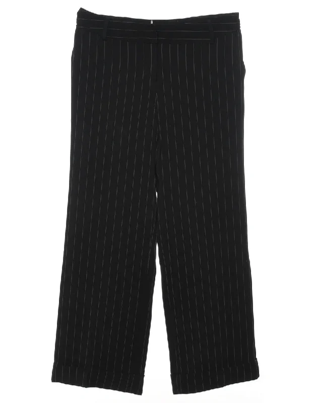 Striped Black Trousers - W32 L29 Trousers Bestseller Popular