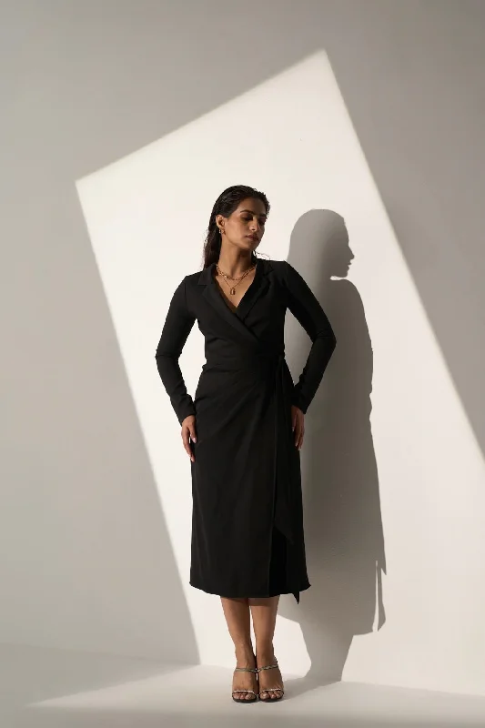 Women's Classic Long black Blazer dress Women's Daily Blazer