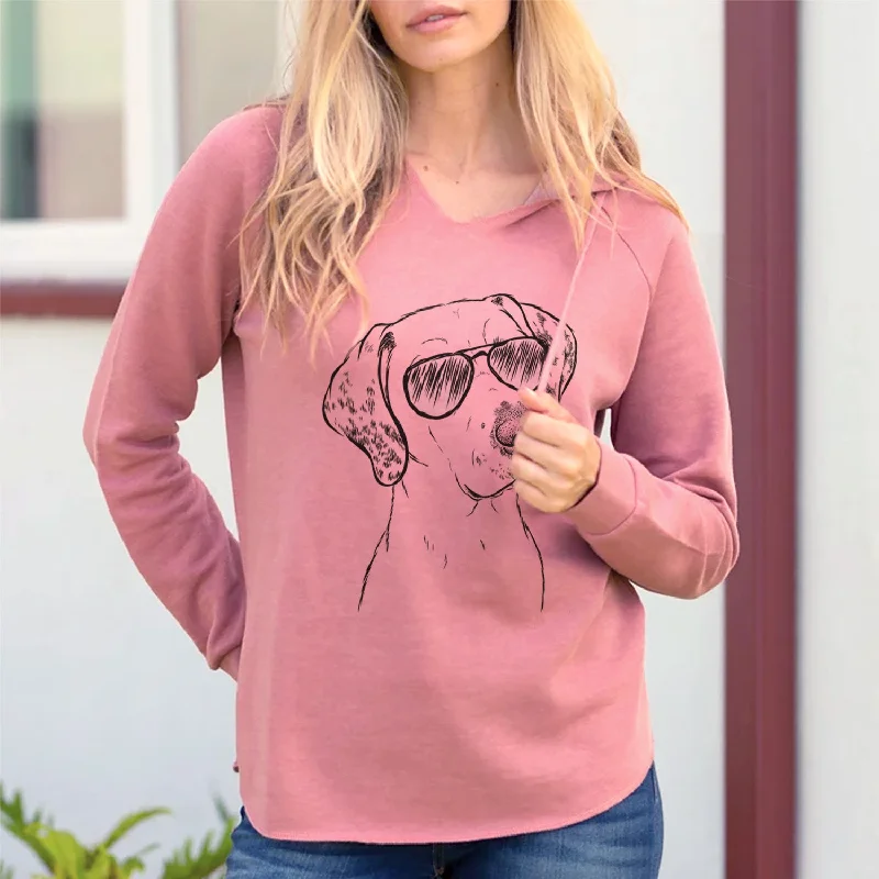 Aviator Lucky the Dalmatian - Cali Wave Hooded Sweatshirt Hoodie with Hidden Zipper Minimalist Clean Aviator Lucky the Dalmatian - Cali Wave Hooded Sweatshirt Hoodie with Hidden Zipper Minimalist Clean
