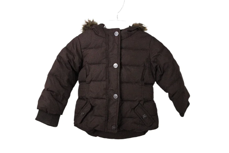 Baby Gap Brown Down Feather Winter Coat | 18-24 MO Wool Cashmere Tweed