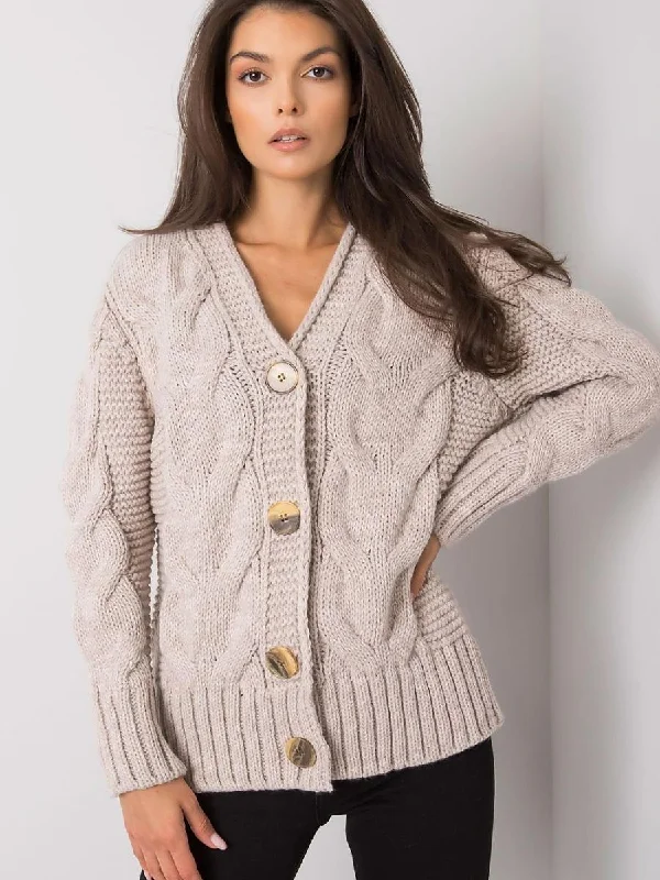 Cardigan Rue Paris Toggled Drawstring Belted