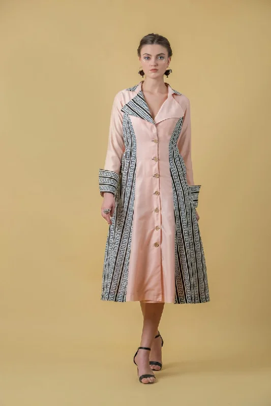 Cotton Patchwork Women's Trench Coat Dress Boat Neck Jacket Square Neck Jacket One-Shoulder Jacket Cotton Patchwork Women's Trench Coat Dress Boat Neck Jacket Square Neck Jacket One-Shoulder Jacket