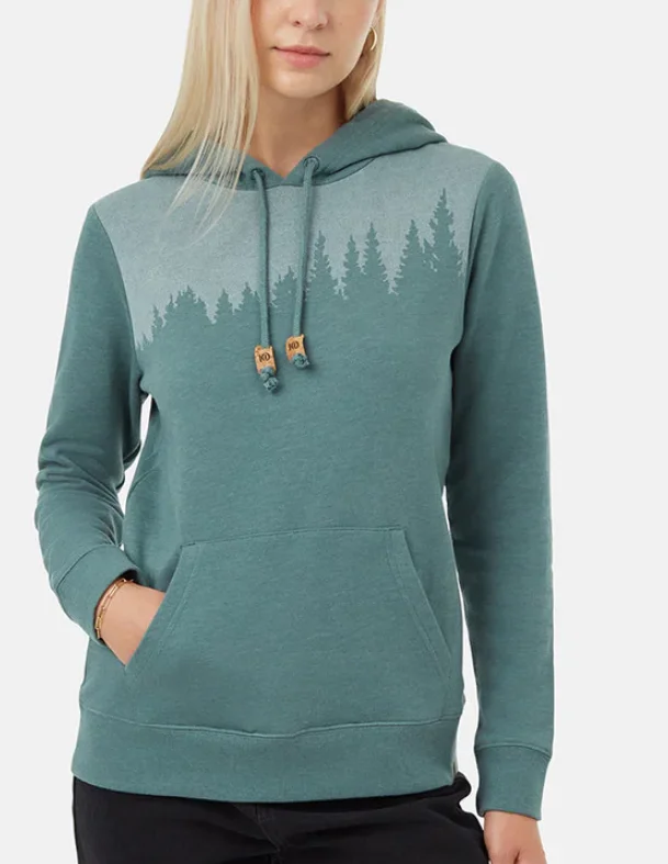 Juniper Hoodie Silver Pine Heather White Hoodie with Frayed Bohemian Relaxed