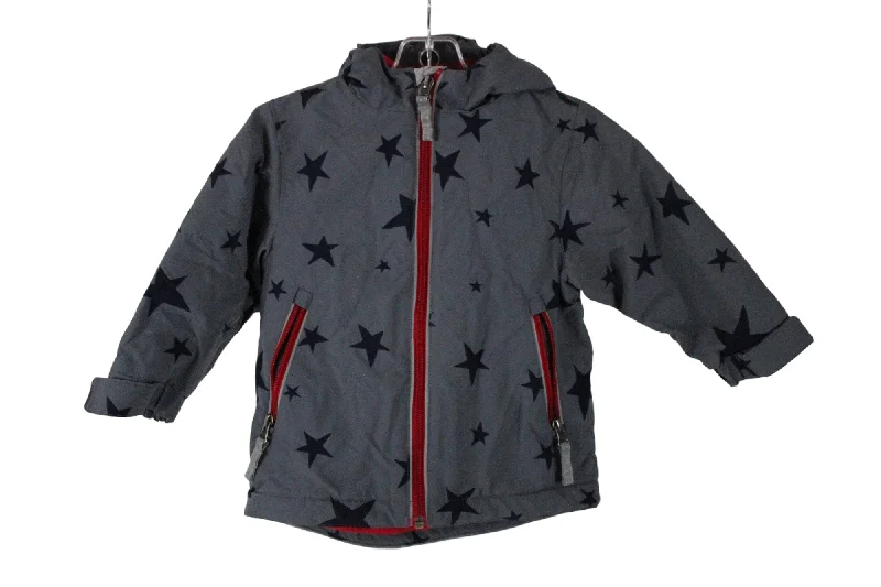 Hanna Andersson Gray Blue Star Coat | 2 Coat Overcoat Trench Coat