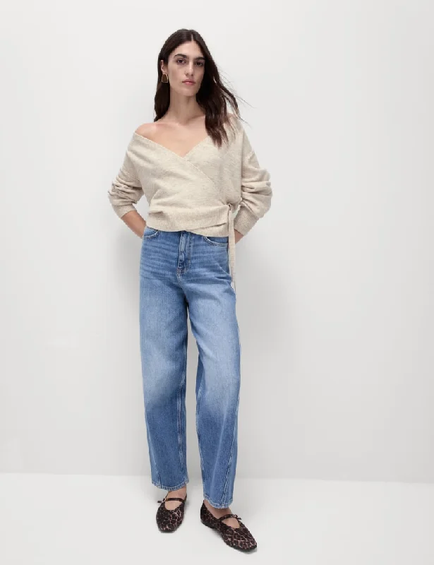 Textured Knitted V-Neck Cardigan with Wool Lace Blend Ribbed Blend Corduroy Blend