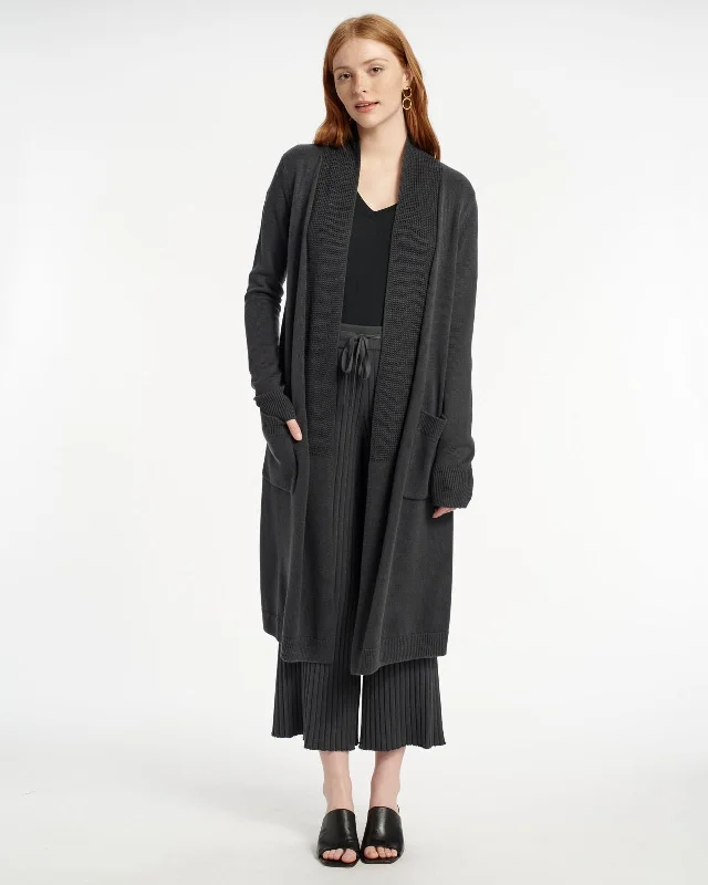 Cashblend Chantal Cardigan Silk Blend Satin Velvet