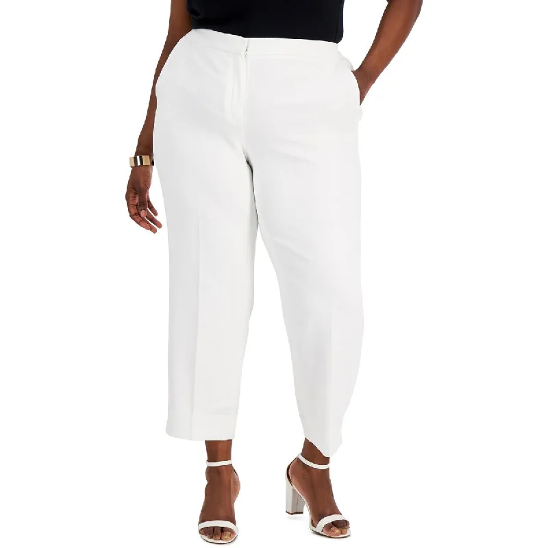 Kasper Womens Plus Pique Ankle Trouser Pants Trousers practical easy-care