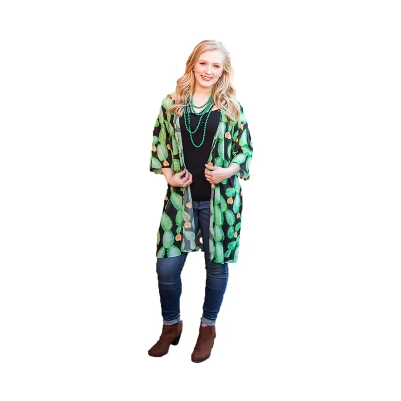Southern Grace Women's Cactus Perfect Cardigan Spandex Blend Rayon Blend Denim Blend