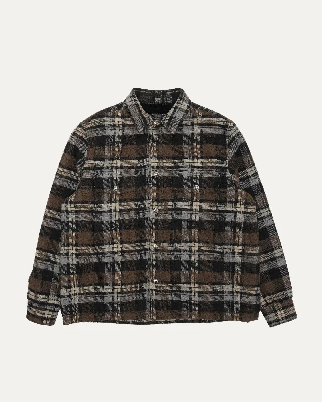 Mullet Head Flannel Jacket Welt Pockets Slit Pockets Flap Pockets