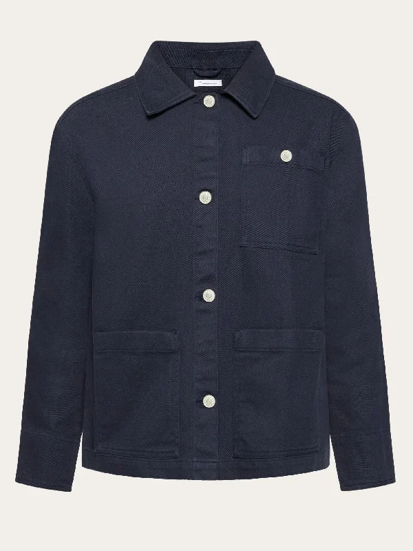 Twill workwear jacket - GOTS/Vegan - Night Sky Zip Front Button Front Snap Front