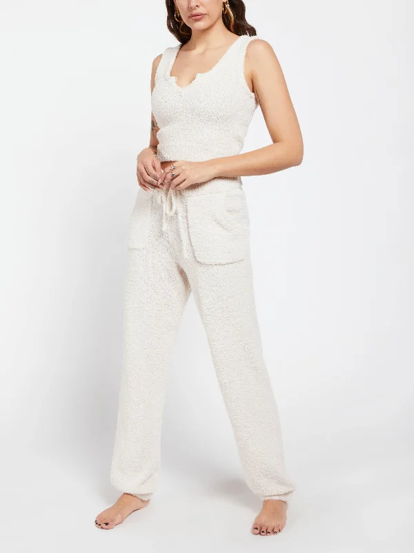 Plush Sweater Jogger Silk Blend Satin Velvet
