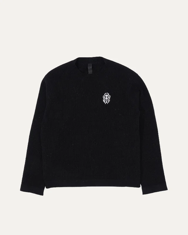 Embroidered Dagger Cashmere Sweater Graphic Sweater Embroidered Appliqued