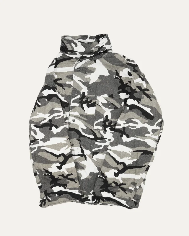 Asymmetrical Camo Jacket Wool Fabric Cashmere Fabric Tweed Fabric
