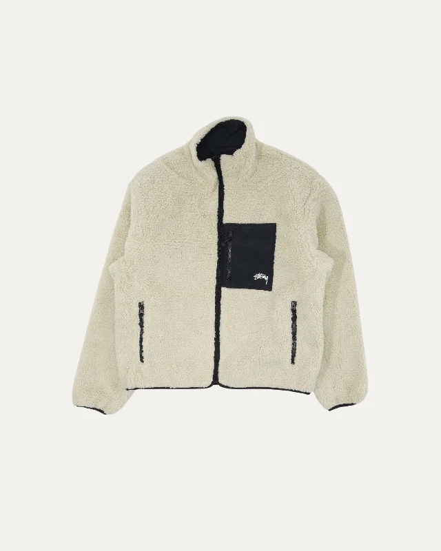 8 Ball Sherpa Reversible Fleece Jacket Insulated Jacket Fitted Jacket Loose Jacket
