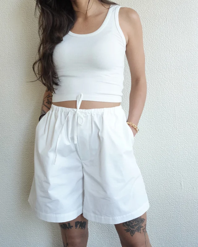 Sporty Tank, Washed White slim fit tank