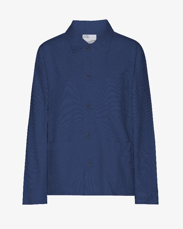Organic Workwear Jacket - Marine Blue Mesh Jacket Canvas Jacket Denim Jacket