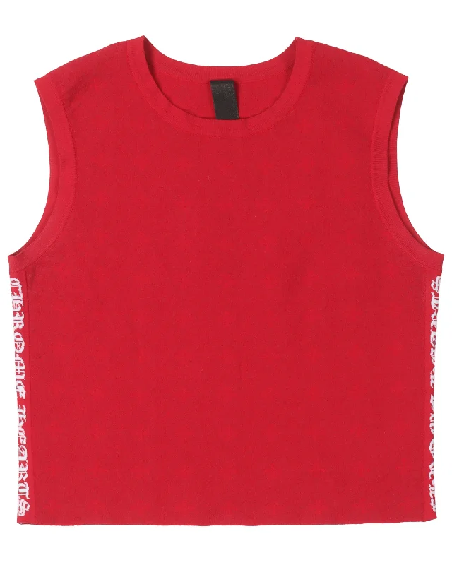 Jacquard Monogram Tank Top cutout tank top