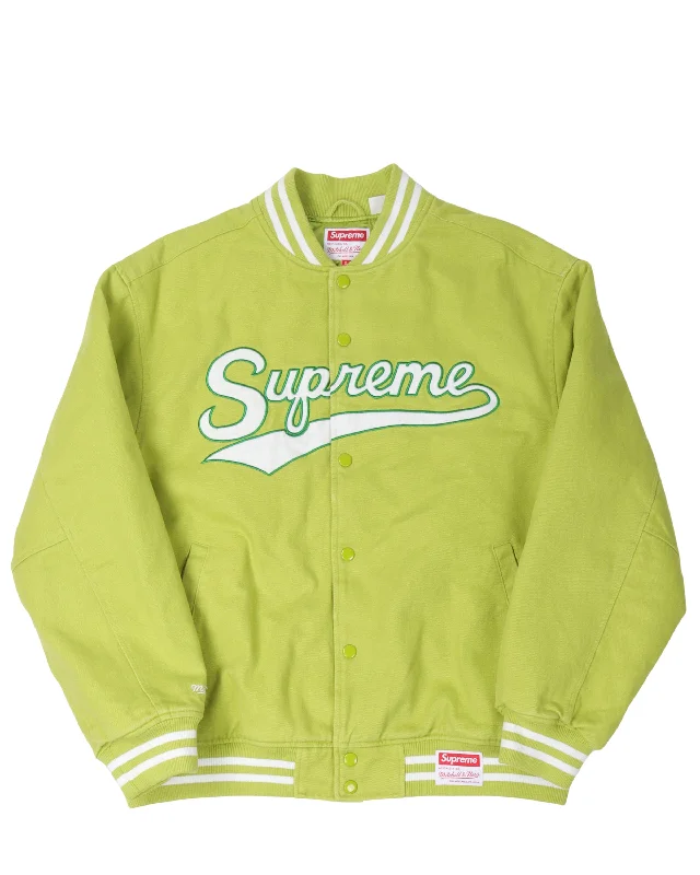 Mitchell & Ness Doughboy Twill Varsity Jacket Stand-Up Collar Roll-Neck Collar Turtle Neck