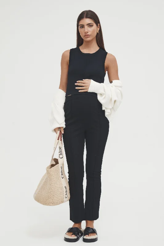 Piper Crop Tank (Black) - FINAL SALE crew neck tank