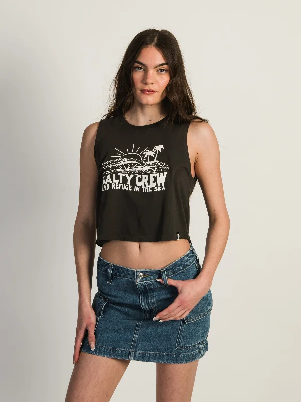 SALTY CREW SHORE BREAK CROPPED TANK TOP activewear tank top
