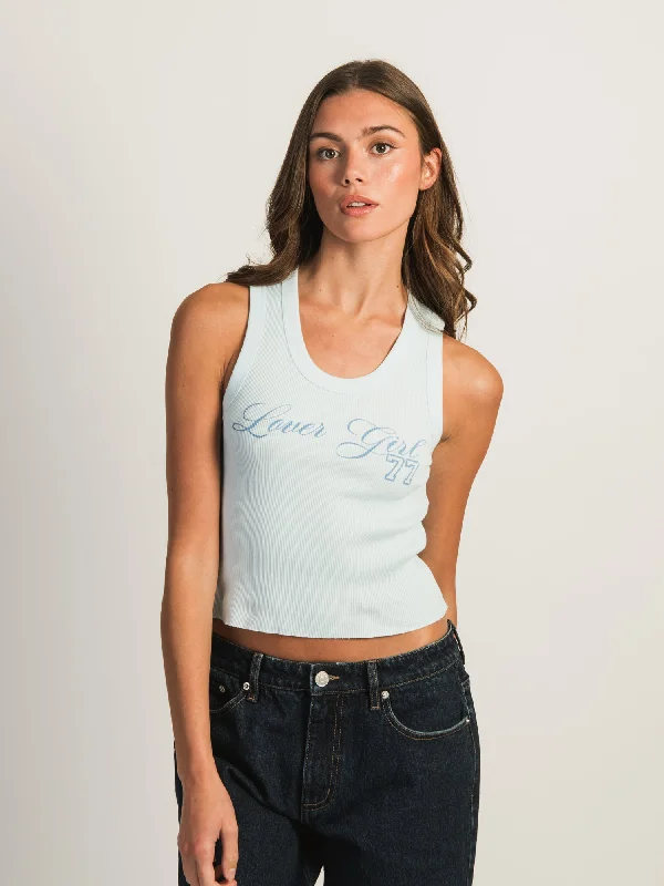 HARLOW KENDALL PRINT TANK - LIGHT BLUE pastel tank top