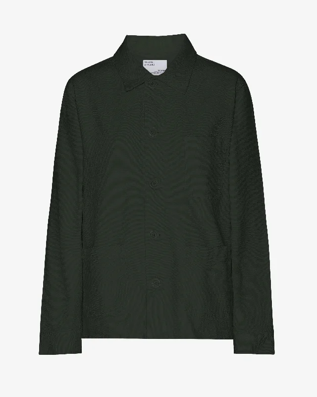 Organic Workwear Jacket - Hunter Green Satin Jacket Silk Jacket Chiffon Jacket