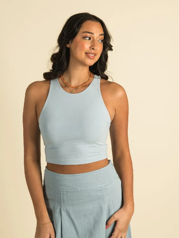 HARLOW RUE MUSCLE TANK TOP  - CLEARANCE turquoise tank top
