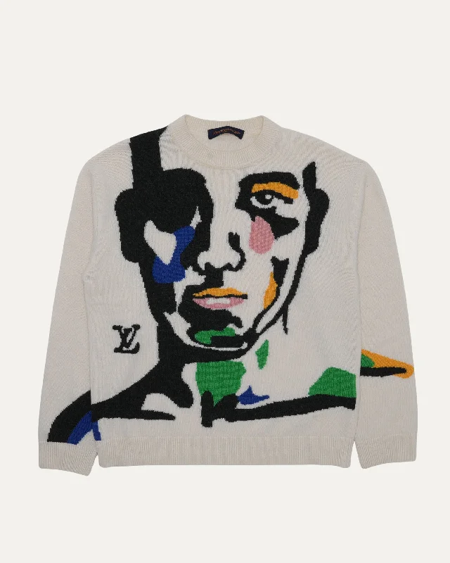 Kidsuper Oversized Portrait Sweater Elegant Classic Vintage