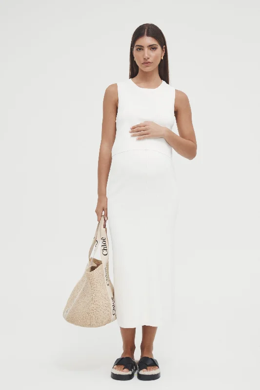 Piper Crop Tank (Ivory) - FINAL SALE v-neck tank top