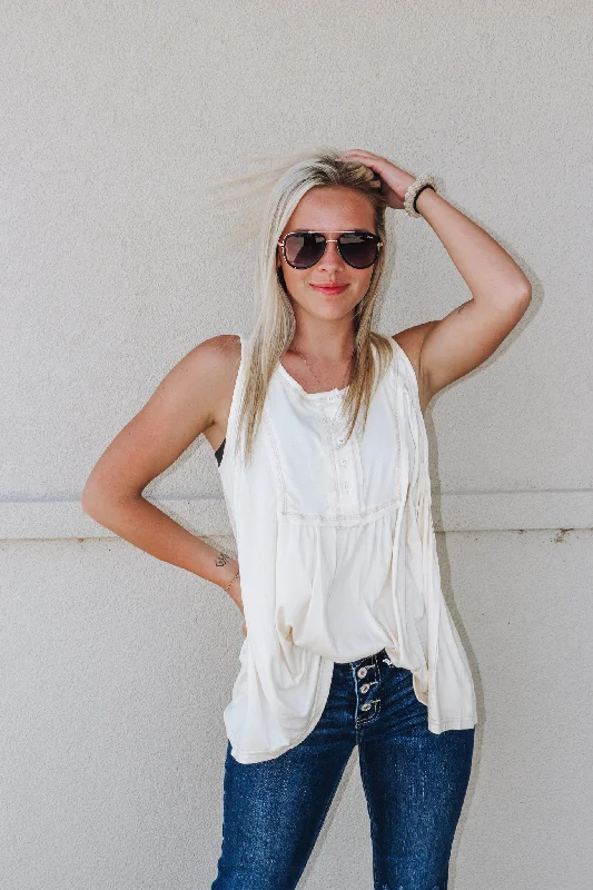 Summer Muse Vanilla Tank cherry red tank