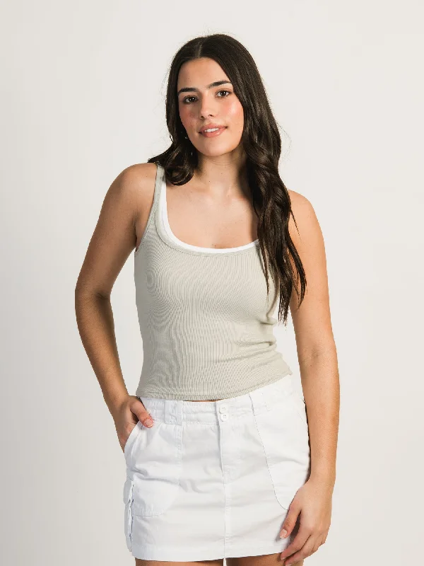 HARLOW SARAH TANK TOP - ROCK lime green tank