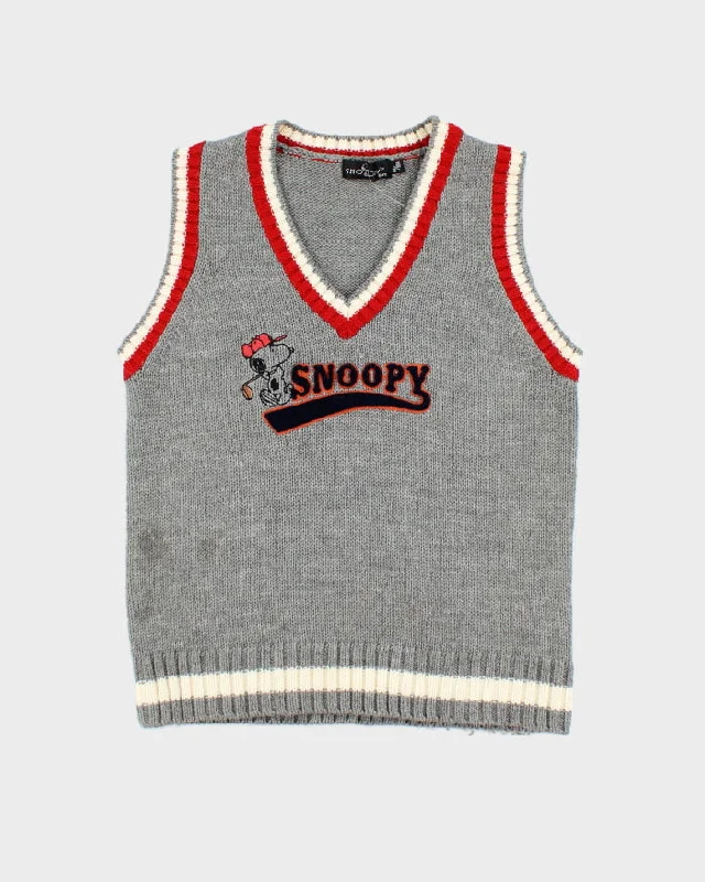 Vintage 90's Snoopy Golf Tank Knit - S soft pink tank