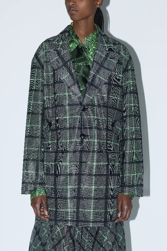 MESH PRINT JACKET Rayon Fabric Velvet Fabric Corduroy Fabric