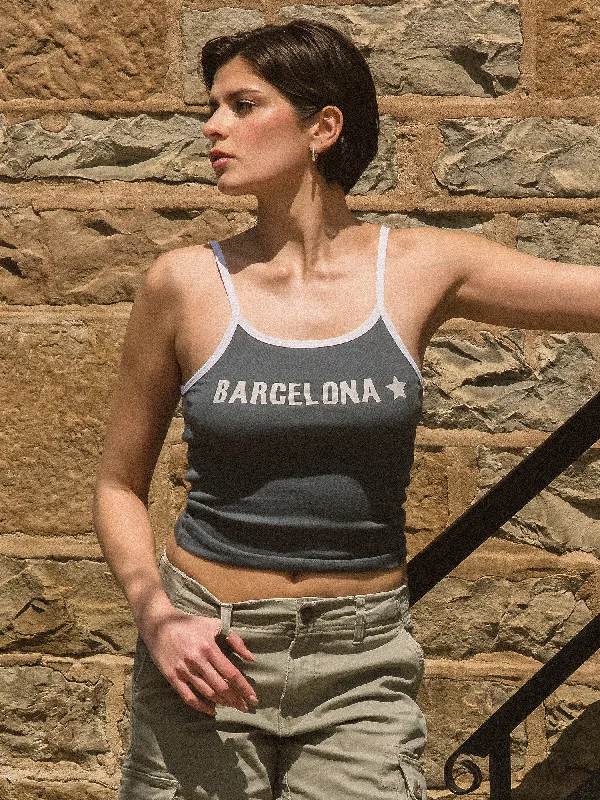 HARLOW LOGAN PRINT TANK - BARCELONA crew neck tank