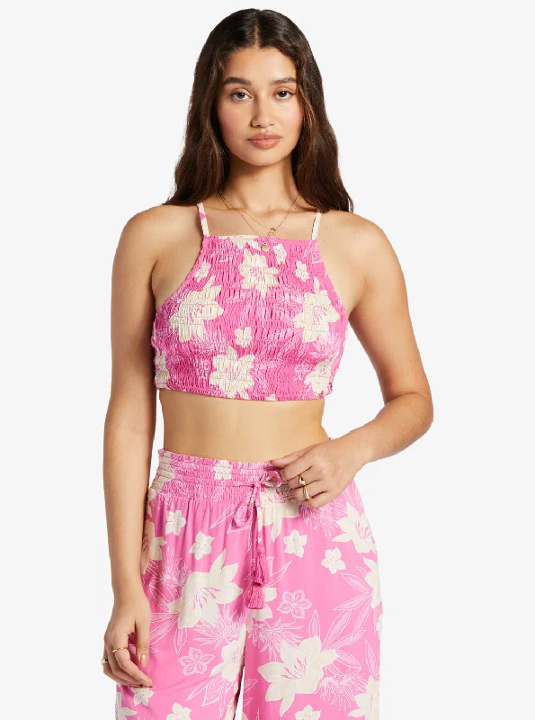 Live Free Strappy Tank - Shocking Pink Wild Oasis flirty tank top